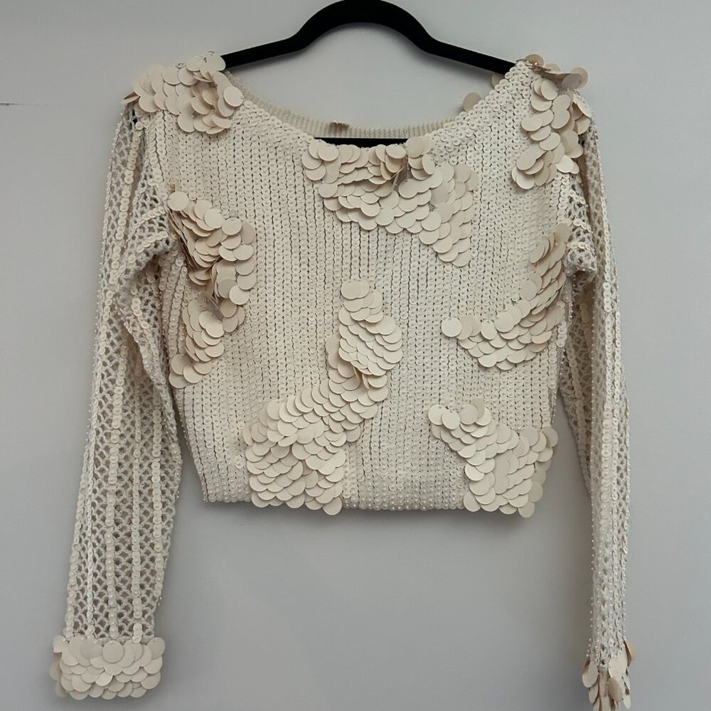 Unique Vintage Fully Embellished Sweater